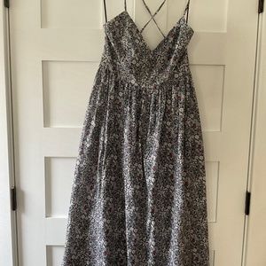 J. Crew x Liberty of London Navy Blue Spaghetti Strap Dress, Size 4T